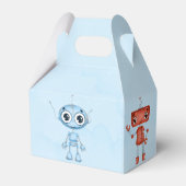 Trendy Colorful Robots Boy Birthday Party Bedankdoosjes (Achterkant)