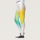 Trendy Colorful Roze Blauw Groen Geel Modern Leggings (Links)