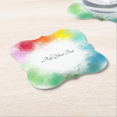 Trendy Colorful Sjabloon - Aangepast handschrift Kartonnen Onderzetters (Gekanteld)