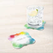 Trendy Colorful Sjabloon - Aangepast handschrift Kartonnen Onderzetters (Insitu)