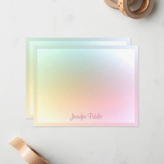 Trendy Colorful Sjabloon Calligragrafeerde de Teks (Voorkant / Achterkant in situ)