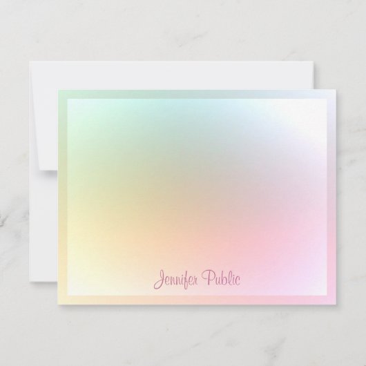 Trendy Colorful Sjabloon Calligragrafeerde de Teks (Achterkant)