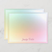 Trendy Colorful Sjabloon Calligragrafeerde de Teks (Voorkant / Achterkant)