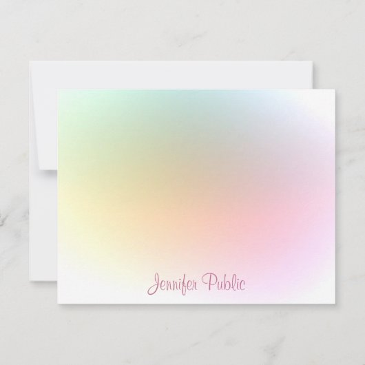 Trendy Colorful Sjabloon Calligraphy Script Modern (Achterkant)