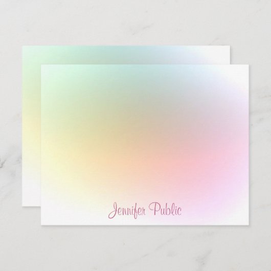 Trendy Colorful Sjabloon Calligraphy Script Modern (Voorkant / Achterkant)