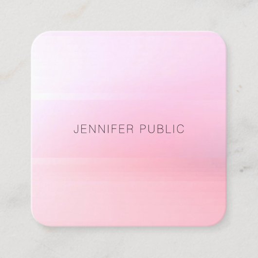 Trendy Colorful Sjabloon Professional Elegant Vierkante Visitekaartje (Voorkant)