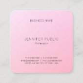 Trendy Colorful Sjabloon Professional Elegant Vierkante Visitekaartje (Achterkant)