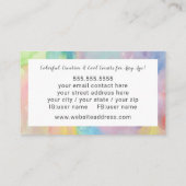 Trendy Colorful Waterverf Abstracte kunst Unieke Visitekaartje (Achterkant)