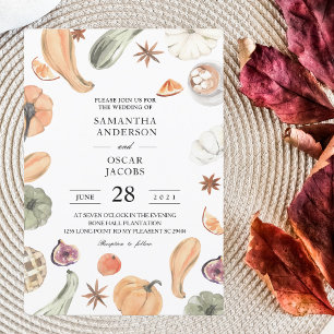 Trendy Colorful Waterverf Pumpkin Autumn Vibes Kaart