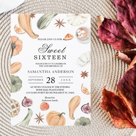 Trendy Colorful Waterverf Pumpkin | Autumn Vibes Kaart