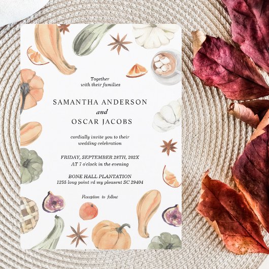Trendy Colorful Waterverf Pumpkin | Autumn Vibes Kaart