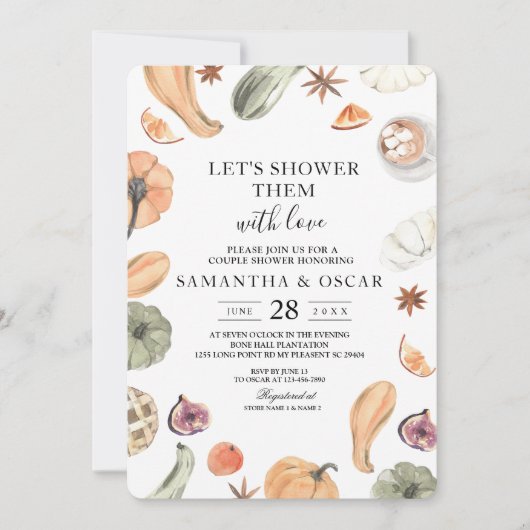 Trendy Colorful Waterverf Pumpkin | Autumn Vibes Kaart (Voorkant)