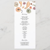 Trendy Colorful Waterverf Pumpkin | Autumn Vibes Menu (Achterkant)