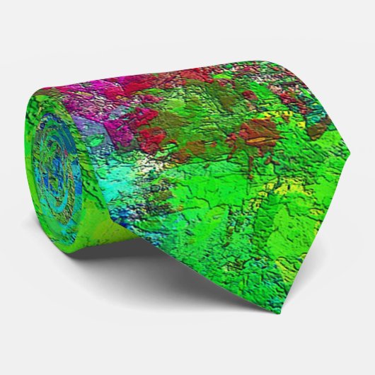 Trendy Colorful Waterverven Design Stropdas (Opgerold)