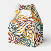 Trendy Colorful Zebra Animal Print Bedankdoosjes (Achterkant)