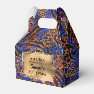 Trendy Colorful Zebra Animal Print Favor Box Bedankdoosjes