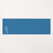 Trendy Colors Personalized Script Blue Yogamat (Voorkant (horizontaal))