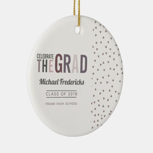 Trendy colorway Afstuderen Keramisch Ornament (Rechts)