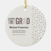 Trendy colorway Afstuderen Keramisch Ornament (Voorkant)