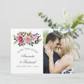 Trendy Colorway Waterverf Floral Save the Date (Staand voorkant)