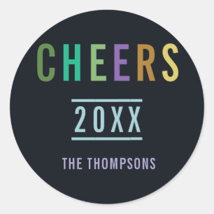 Trendy Colorways 2018 Vakantie Ronde Sticker