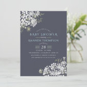Trendy colorways Baby's Breath Baby shower nodigen Kaart (Staand voorkant)