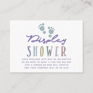 Trendy colorways Boy Baby shower Display Shower Informatiekaartje