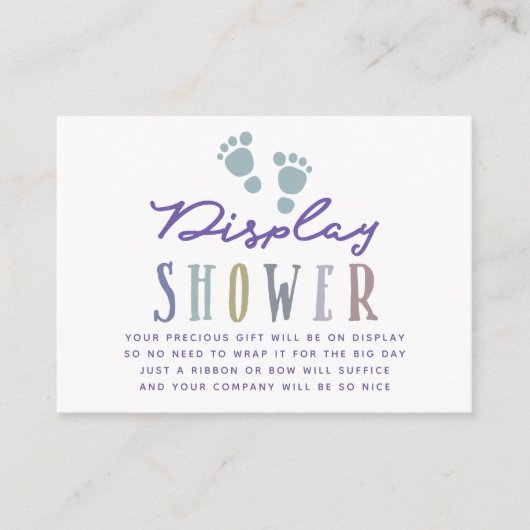 Trendy colorways Boy Baby shower Display Shower Informatiekaartje (Voorkant)