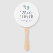 Trendy colorways Boy Baby shower Handwaaier (Voorkant)