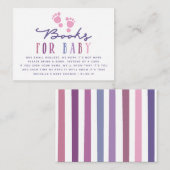 Trendy colorways Girl Baby shower Book Request Informatiekaartje (Voorkant / Achterkant)
