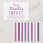 Trendy colorways Girl Baby shower Display Shower Informatiekaartje (Voorkant / Achterkant)