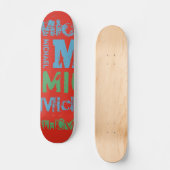 Trendy Colorways Typography Word Cloud Skateboard (Voorkant)