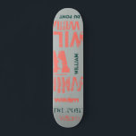 Trendy Colorways Typography Word Cloud Skateboard<br><div class="desc">Designer skateboard in accenten van Living coral, storm grey en bos bioom. Het effect van dit trendy straattekst gebaseerd ontwerp hangt af van de lengte van de jouw naam. Selecteer "Klik om verder aan te passen" onder aan "Personaliseer deze sjabloon" om de look te krijgen die u wilt. U kunt...</div>