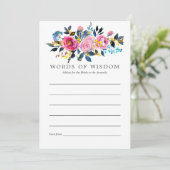 Trendy Colorways Waterverf Floral Bridal Advice Advieskaart (Staand voorkant)