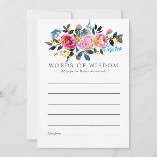 Trendy Colorways Waterverf Floral Bridal Advice Advieskaart