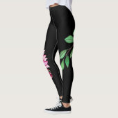 Trendy & Comfortabele Mode Floral Corsage Zwart Leggings (Links)