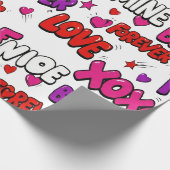 Trendy Comic Book Graffiti "Be Mine" Typography Cadeaupapier (Hoek)