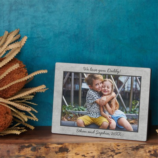 Trendy Concrete persoonlijke naam Foto Plaque Fotoplaat