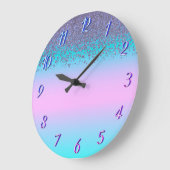 Trendy Confetti Diamonds Ombre Holographic Grote Klok (Hoek)