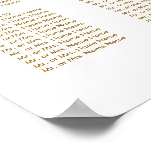 Trendy Confetti Gold Stippen - Zitkuur Poster (Hoek)