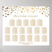 Trendy Confetti Gold Stippen - Zitkuur Poster (Voorkant)