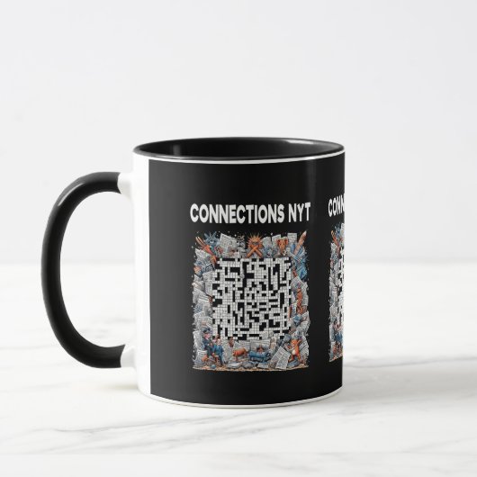 Trendy Connections NYT Design Zwart Mok (Links)