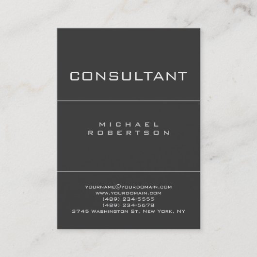 Trendy Consultant Grey Chubby Visitekaartje (Voorkant)
