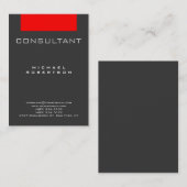 Trendy Consultant Red Gray Chubby Visitekaartje (Voorkant / Achterkant)