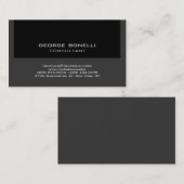Trendy Contemmodern zwart grijs Visitekaartje (Voorkant / Achterkant)