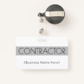 Trendy "CONTRACTOR"-badge Badge (Achterkant met intrekbare)