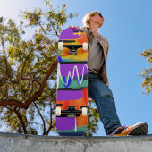 Trendy Cool Abstracte Kleurrijke Kunstwerk Mode Persoonlijk Skateboard