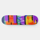 Trendy Cool Abstracte Kleurrijke Kunstwerk Mode Persoonlijk Skateboard (Horizontaal)