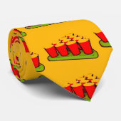 Trendy Cool Beer Pong Custom Stropdas (Opgerold)