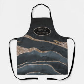 Trendy Cool Black Gold Marble Stone Texture Schort (Voorkant)